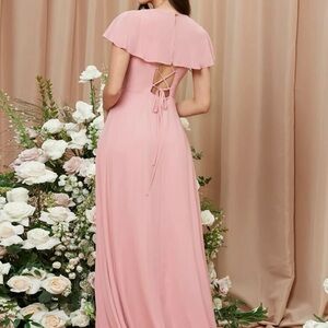 V Neck Dress Light Pink